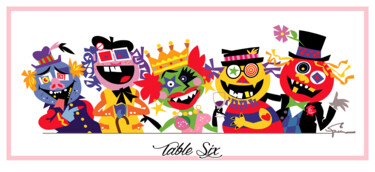 Digitale Kunst mit dem Titel "Table Six" von Van Evan Fuller, Original-Kunstwerk, Digitale Malerei