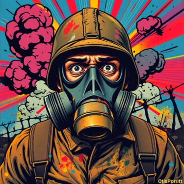 Digitale Kunst mit dem Titel "ALL QUIET ON THE WE…" von Otis Porritt, Original-Kunstwerk, 2D digitale Arbeit