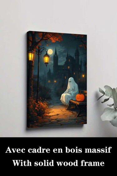 Printmaking titled "Gothic Victorian Ca…" by Jiang Hua Liang, Original Artwork, Inkjet Mounted on Wood Stretcher frame