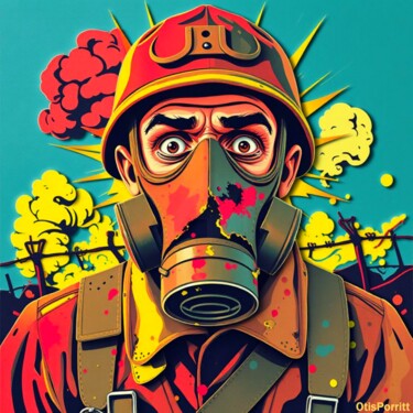 Digitale Kunst mit dem Titel "ALL QUIET ON THE WE…" von Otis Porritt, Original-Kunstwerk, 2D digitale Arbeit