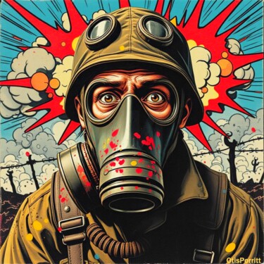 Digitale Kunst mit dem Titel "ALL QUIET ON THE WE…" von Otis Porritt, Original-Kunstwerk, 2D digitale Arbeit