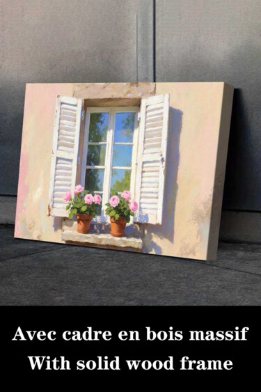 Estampas & grabados titulada "Rustic Farmhouse Wi…" por Jiang Hua Liang, Obra de arte original, Chorro de tinta Montado en B…