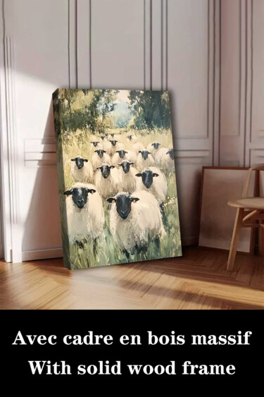 Εκτυπώσεις & Χαρακτικά με τίτλο "Vintage Black Sheep…" από 江华 梁, Αυθεντικά έργα τέχνης, Ψεκασμός μελάνης Τοποθετήθηκε στο Ξύ…