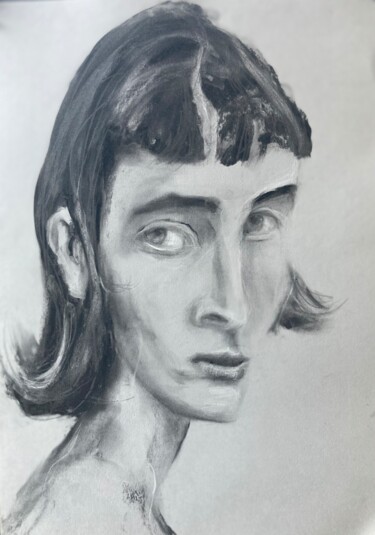 "Portrait junge Frau" başlıklı Resim Sandra Ludwig tarafından, Orijinal sanat, Karakalem