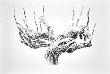 "Pieds et poings lié…" başlıklı Resim Guillaume Querré tarafından, Orijinal sanat, Jel kalem