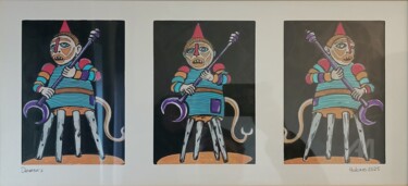 Картина под названием "Demons" - Hakaro, Подлинное произведение искусства, Акрил