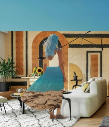 Digitale Kunst mit dem Titel "Contourless Interior" von Ds 26, Original-Kunstwerk, Digitale Collage