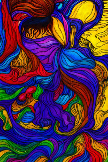 "Wirujące światy wew…" başlıklı Resim Anna Grochowska tarafından, Orijinal sanat, Pastel