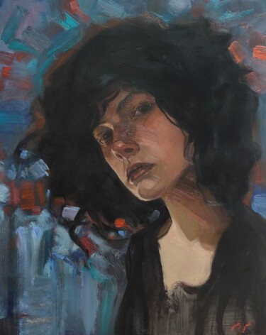 Peinture intitulée "Cloud of hair" par Pavel Guliaev, Œuvre d'art originale, Huile