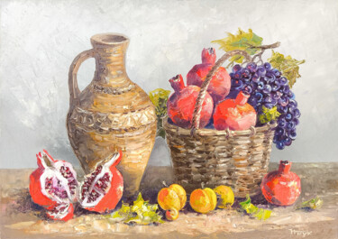 Painting titled "Fruit of the Homela…" by Hayk Miqayelyan, Original Artwork, Oil Mounted on Wood Stretcher frame
