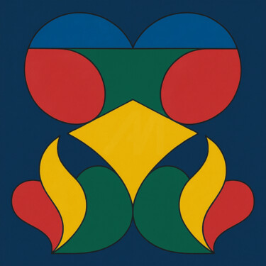 Arts numériques intitulée "Symétrie Énergie" par Yahya Ahssaini, Œuvre d'art originale, Peinture numérique