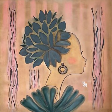 Peinture intitulée "Nymph Pink" par Yuliya Mi, Œuvre d'art originale, Huile Monté sur Carton