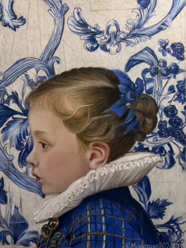 Peinture intitulée "Azulejo's Dream: A…" par Yulia Malyutina, Œuvre d'art originale, Pastel