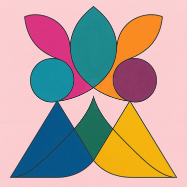 Arts numériques intitulée "Harmonie Miroir" par Yahya Ahssaini, Œuvre d'art originale, Peinture numérique