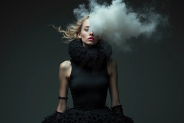Photography titled "Black Dress" by Vanda Lehel (V A N D E E), Original Artwork, AI generated image