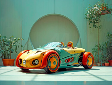 Arts numériques intitulée "Citrus roadster - c…" par Thomas Thomopoulos, Œuvre d'art originale, Image générée par l'IA