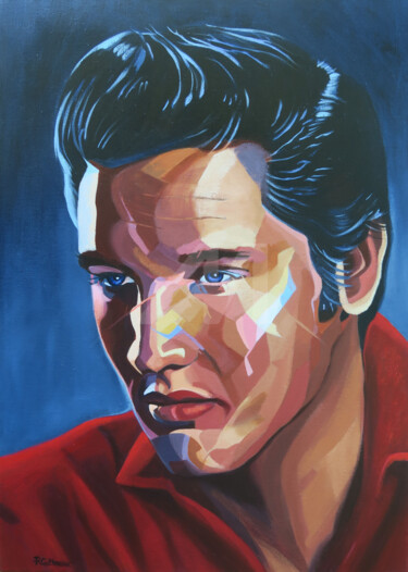 Peinture intitulée "ELVIS I" par Régine Guthmann, Œuvre d'art originale, Acrylique Monté sur Châssis en bois