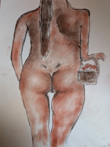 Rysunek zatytułowany „Red chalk drawing f…” autorstwa Serhat Atas, Oryginalna praca, Kreda