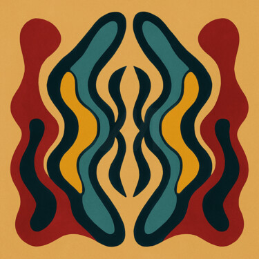 Arts numériques intitulée "Résonance Chromatiq…" par Yahya Ahssaini, Œuvre d'art originale, Peinture numérique