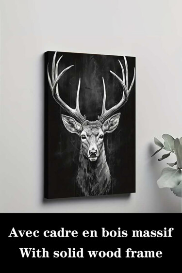 "Black And White Dee…" başlıklı Baskıresim 江华 梁 tarafından, Orijinal sanat, Mürekkep püskürtmeli Ahşap Sedye çerçevesi üzeri…