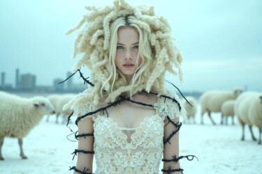 Photography titled "Wooly Style" by Vanda Lehel (V A N D E E), Original Artwork, AI generated image