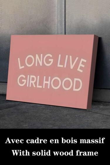 Printmaking titled "Long Live Girlssuit…" by Jiang Hua Liang, Original Artwork, Inkjet Mounted on Wood Stretcher frame