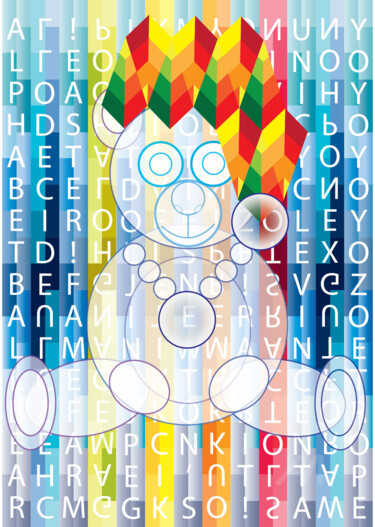 Grafika cyfrowa / sztuka generowana cyfrowo zatytułowany „Christmas Bearista…” autorstwa Vinci Art, Oryginalna praca, 2D pra…