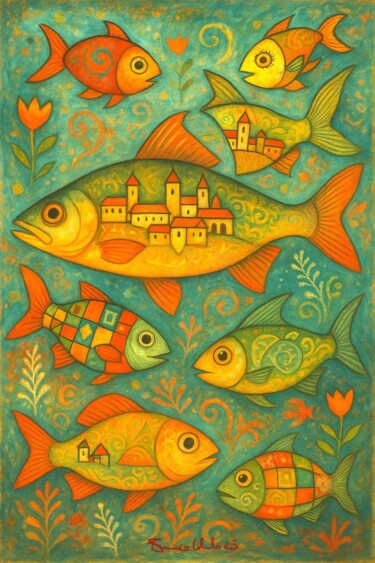 Цифровое искусство под названием "IN FESTA" - Enrico Colombo, Подлинное произведение искусства, Изображение, сгенерированное…