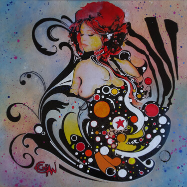 Peinture intitulée "ÉCLOSION" par Claude Géan, Œuvre d'art originale, Acrylique Monté sur Châssis en bois