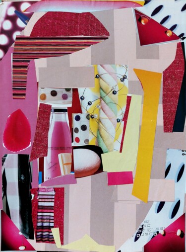 Коллажи под названием "Bonbons" - Orlane Grelet, Подлинное произведение искусства, Коллажи