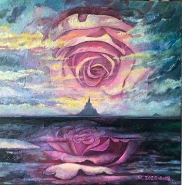 Malerei mit dem Titel "Pour Mam" von Xiang Li, Original-Kunstwerk, Öl Auf Keilrahmen aus Holz montiert