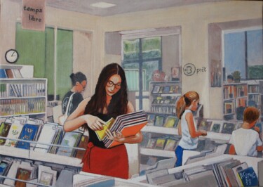 Pintura intitulada "N° 1290  Guillotièr…" por R. Cavalié, Obras de arte originais, Óleo Montado em Armação em madeira