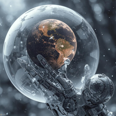"Snow Globe EARTH -…" başlıklı Dijital Sanat Reskatorsilver tarafından, Orijinal sanat, AI tarafından oluşturulan görüntü