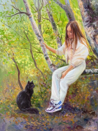 "Meeting in the Fore…" başlıklı Tablo Liana Kharchenko tarafından, Orijinal sanat, Petrol