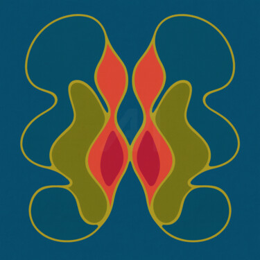 Arts numériques intitulée "Éclosion Électrique" par Yahya Ahssaini, Œuvre d'art originale, Peinture numérique