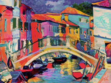 "A Venetian Footbrid…" başlıklı Dijital Sanat Van Evan Fuller tarafından, Orijinal sanat, Dijital Resim