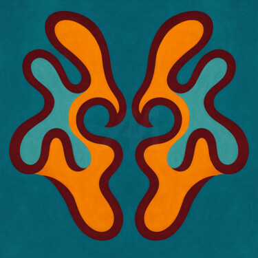 Arts numériques intitulée "Fusion Symétrique" par Yahya Ahssaini, Œuvre d'art originale, Peinture numérique