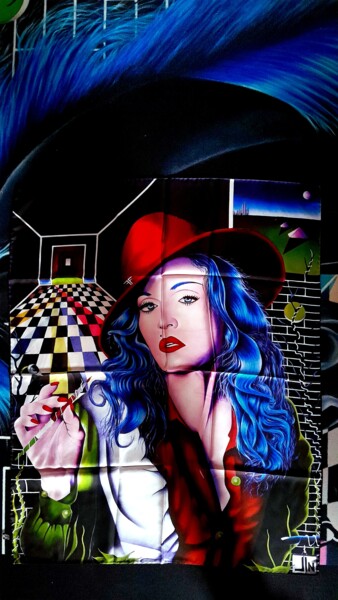 Textile Art titled "Di origine italiana…" by Linnominato Art, Original Artwork, Fabric