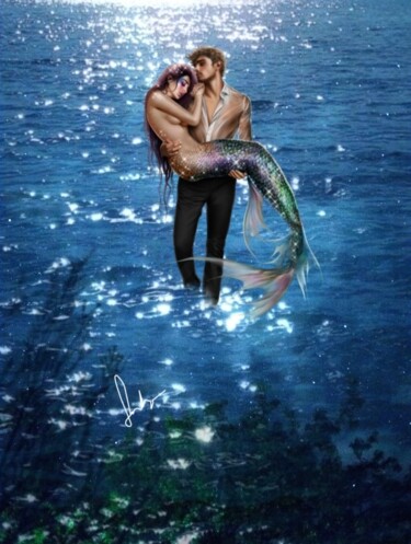 Фотография под названием "Eternal Love of Mer…" - Sandhya Grace, Подлинное произведение искусства, Манипулированная фотограф…