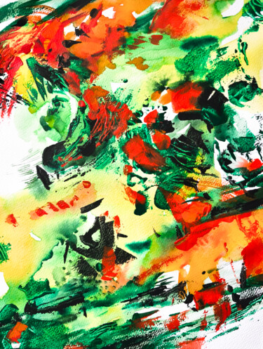 绘画 标题为“Echo. Acryl & Water…” 由Yuliia Boholiub, 原创艺术品, 水彩