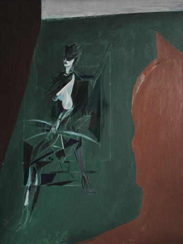 Malerei mit dem Titel "Black Pantera" von Yurii Remizov, Original-Kunstwerk, Acryl