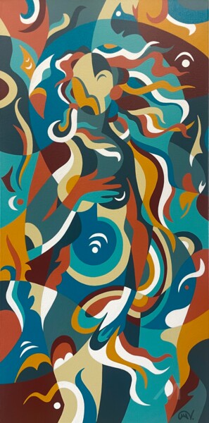 Картина под названием "VENUS REBORN II" - Maguy Vaz (50nuancesdemarguerite), Подлинное произведение искусства, Акрил Установ…