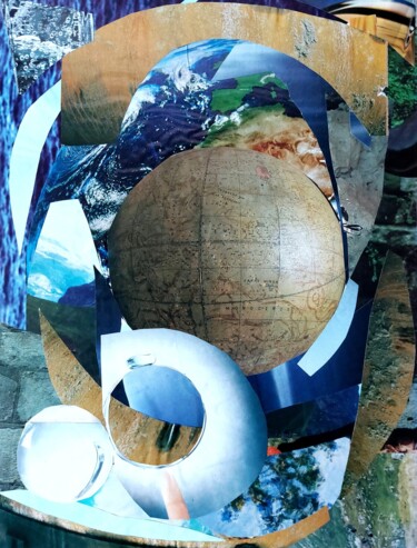 "La Terre" başlıklı Kolaj Orlane Grelet tarafından, Orijinal sanat, Kolaj