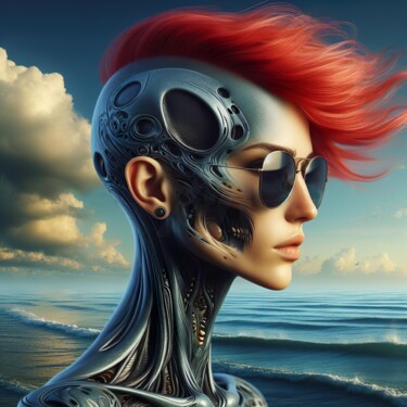 "Cyber-Éveil sur l’O…" başlıklı Dijital Sanat Jcdeseyssel tarafından, Orijinal sanat, AI tarafından oluşturulan görüntü