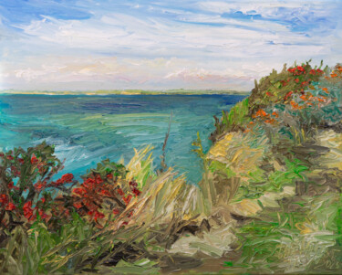 Картина под названием "Reife Beeren am Mee…" - Ute Meyer, Подлинное произведение искусства, Масло