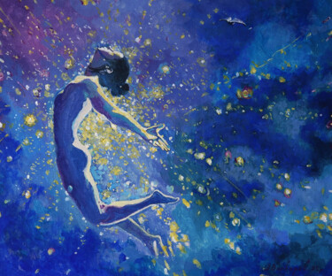 "Flight to the Dream" başlıklı Tablo Anatoly Varvarov tarafından, Orijinal sanat, Akrilik Ahşap Sedye çerçevesi üzerine mont…