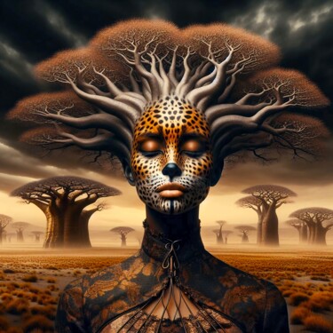 "Racines du Monde" başlıklı Dijital Sanat Jcdeseyssel tarafından, Orijinal sanat, AI tarafından oluşturulan görüntü