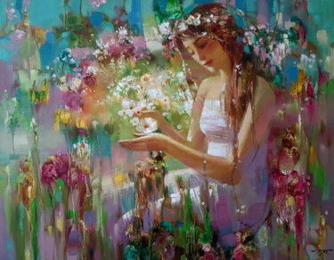 Картина под названием "Spring Mirage" - Anatoly Tarabanov, Подлинное произведение искусства, Масло Установлен на Деревянная…