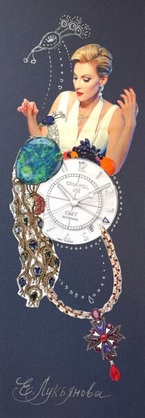 拼贴 标题为“Collage N2 from "Do…” 由Ekaterina Lukyanova (LukyanovaART), 原创艺术品, 拼贴 安装在纸板上