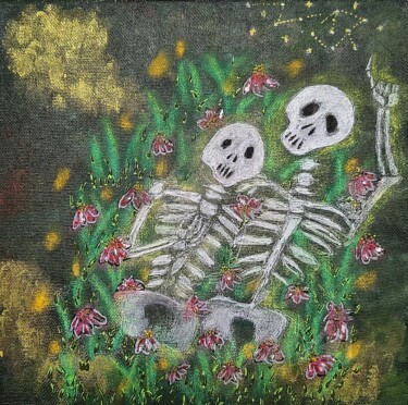 Malerei mit dem Titel ""Javedan Zindagi"" von Deep & Dawn, Original-Kunstwerk, Acryl Auf Keilrahmen aus Holz montiert